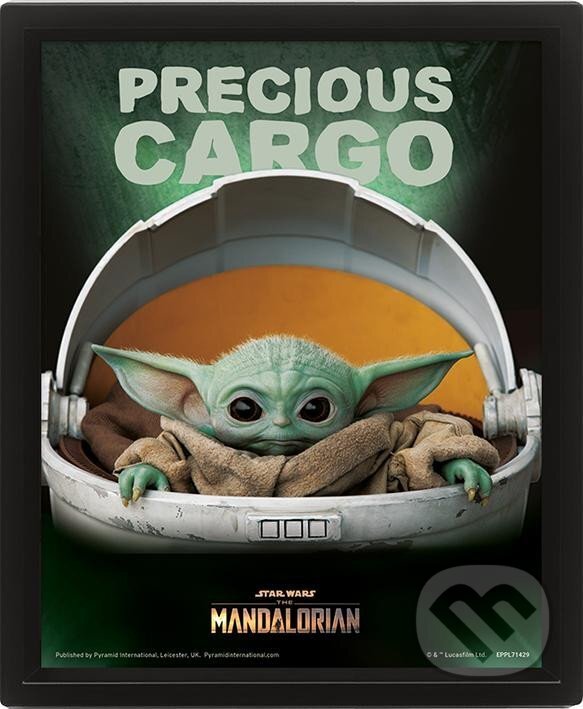Star Wars : Mandalorian Precious Cargo - 3D Obraz s rámem 3D Obraz (s rámem)