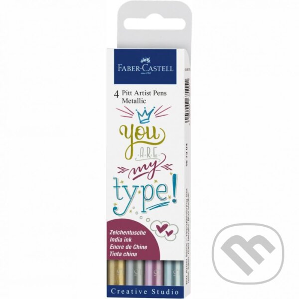 Levně PITT umelecké fixky Metalické set, 4ks