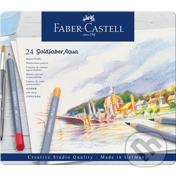 Levně Pastelky Goldfaber Aqua set-plech 24 farebné