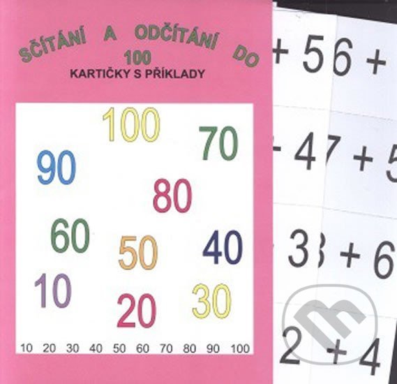 Levně Sčítání a odčítání do 100 (16 kartiček s příklady - 64 příkladů na sčítání a 64 na odčítání)