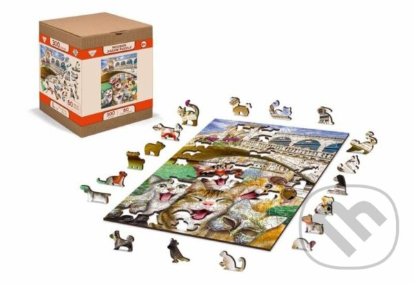 Levně Kočky v Benátkách, dřevěné - puzzle z kategorie Ostatné