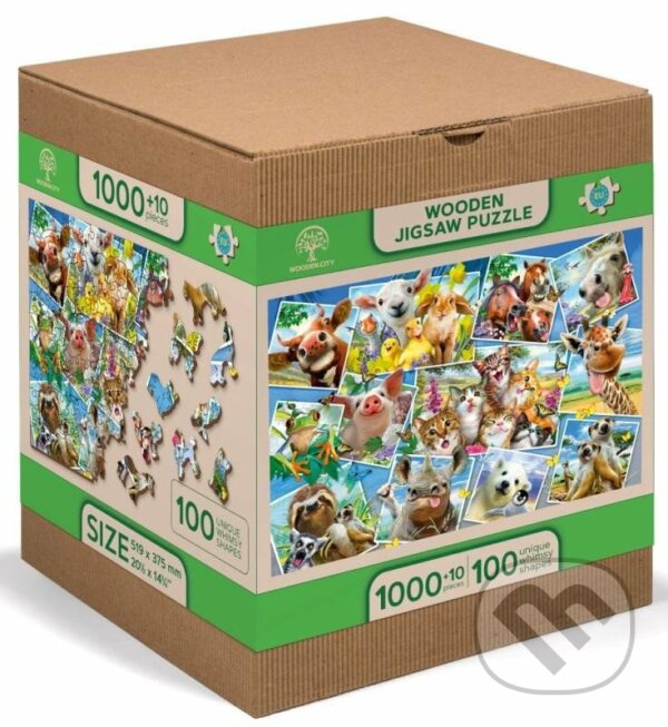 Levně Zvířecí pohlednice, dřevěné - puzzle z kategorie Ostatné