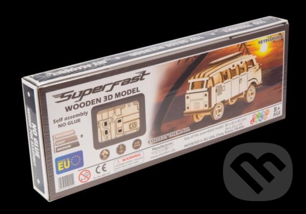 Wooden City 3D puzzle Superfast Minibus Retro