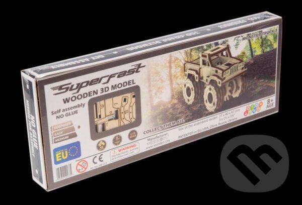 Levně 3D Monster truck, dřevěné - puzzle z kategorie 3D puzzle