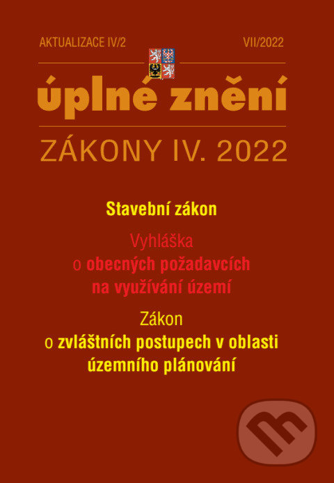 Levně Aktualizace IV/2 - stavební zákon, územní plánování