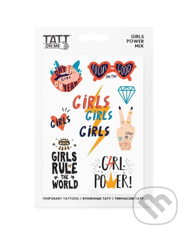 Levně TATTonMe Vodeodolné dočasné tetovačky pre dievčatá Girls Power mix