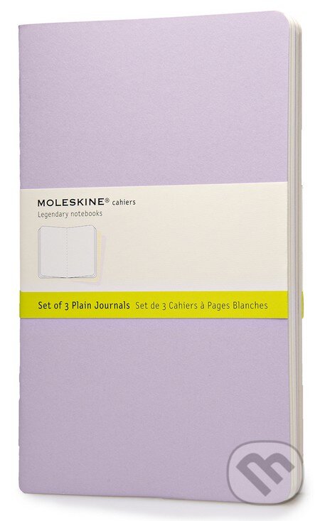 Moleskine - sada 3 stredných čistých zošitov Tris Pastel  (mäkká väzba) - mix farieb, Moleskine