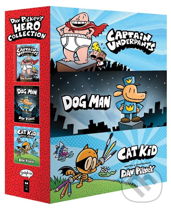Levně Dav Pilkey's Hero Collection (Captain Underpants #1, Dog Man #1, Cat Kid Comic Club #1) - kniha z kategorie Beletria