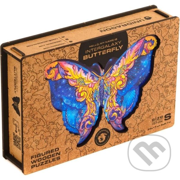 Levně Motýl S (Unidragon drevené puzzle) - puzzle z kategorie Zvieratá
