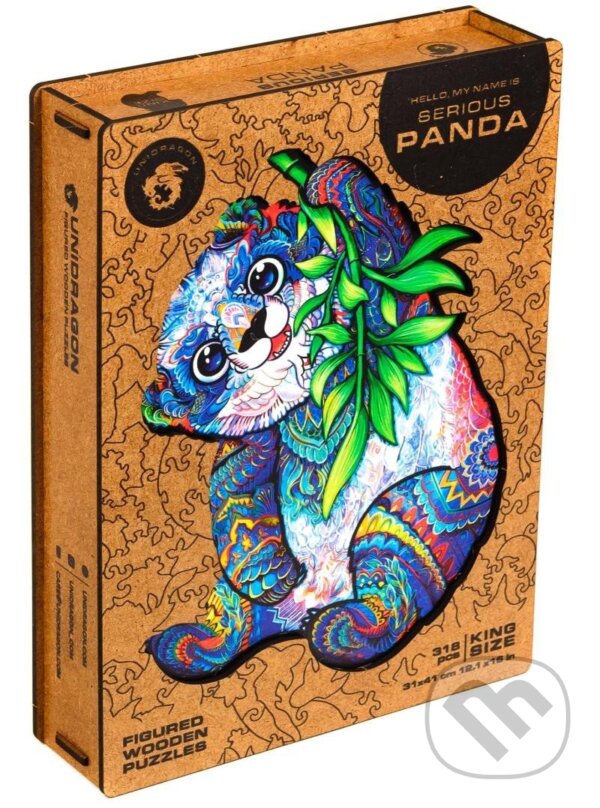 Levně Panda L (Unidragon drevené puzzle) - puzzle z kategorie Zvieratá
