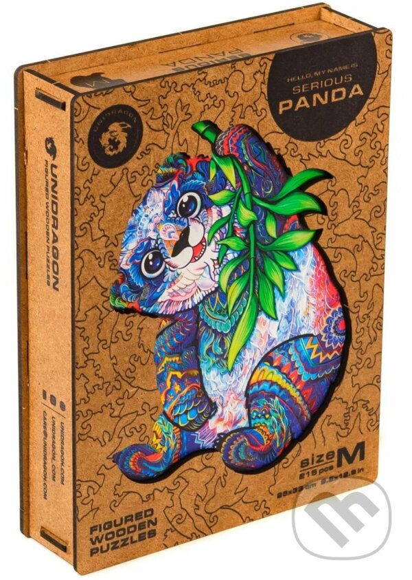 Levně Panda M (Unidragon drevené puzzle) - puzzle z kategorie Zvieratá
