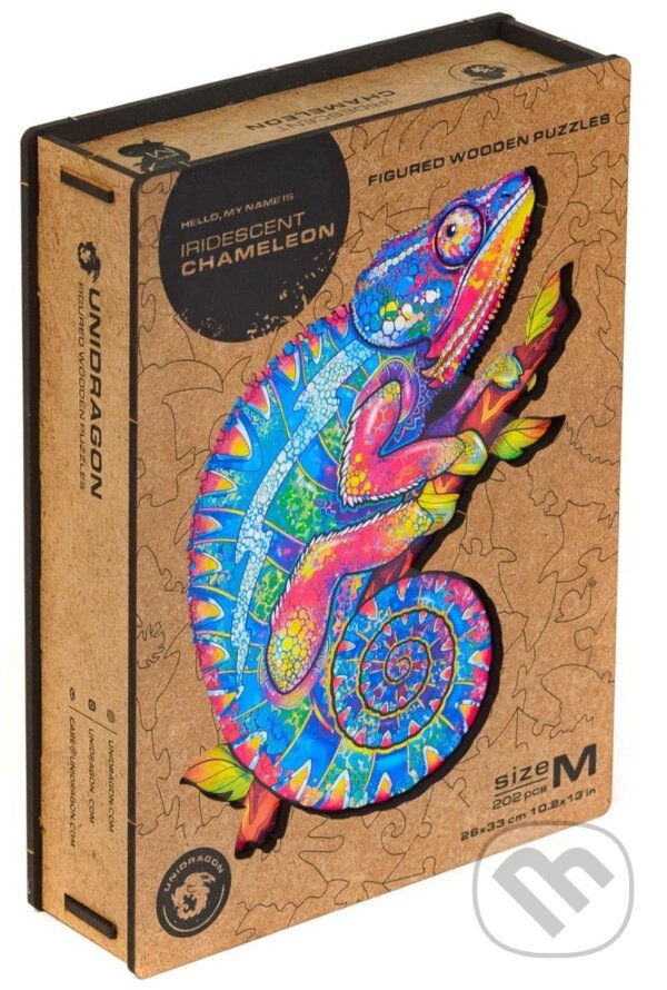 Levně Chameleon M (Unidragon drevené puzzle) - puzzle z kategorie Zvieratá
