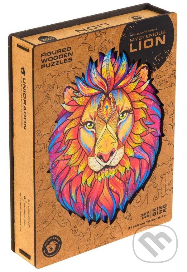 Levně Lev L (Unidragon drevené puzzle) - puzzle z kategorie Zvieratá