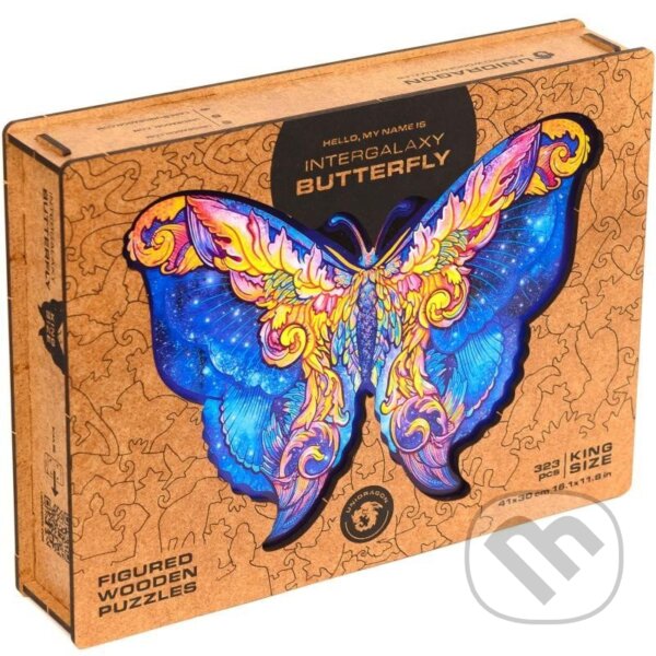 Levně Motýľ L (Unidragon drevené puzzle) - puzzle z kategorie Zvieratá