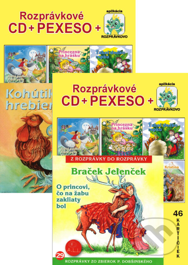 Levně Žlté Pexeso + Rozprávkové CD - audiokniha z kategorie Karty, pexeso