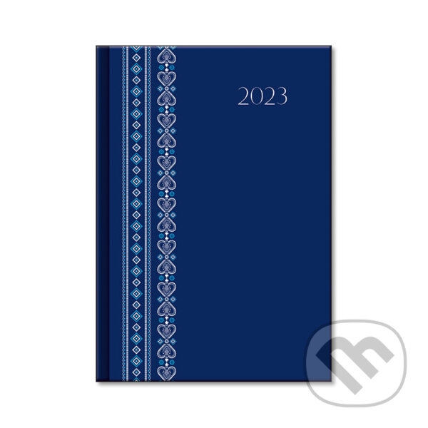 Denný diár Print Folk Modrý 2023, Spektrum grafik, 2022