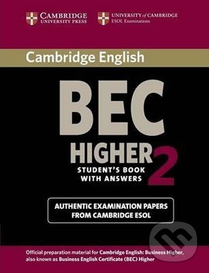 Levně Cambridge BEC Higher 2 Student´s Book with Answers - kniha z kategorie Jazykové učebnice a slovníky