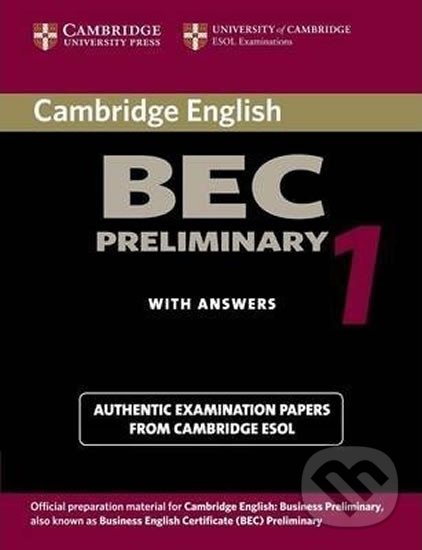 Levně Cambridge BEC Preliminary 1 - kniha z kategorie Jazykové učebnice a slovníky