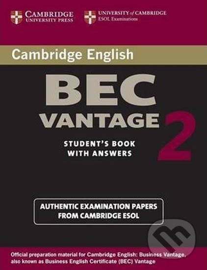 Levně Cambridge BEC Vantage 2 Students Book with Answers - kniha z kategorie Jazykové učebnice a slovníky