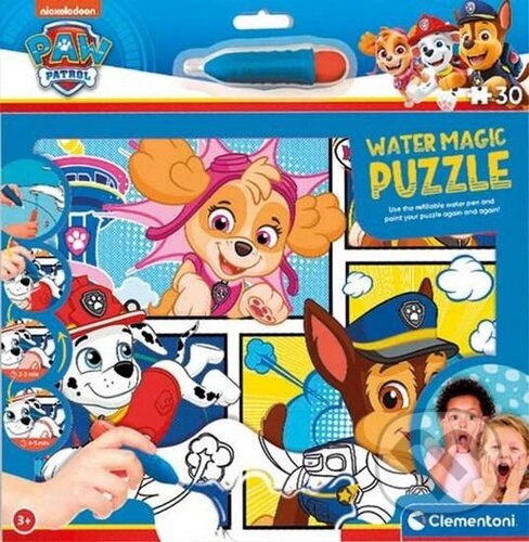 Levně Puzzle s malováním vodou: Water Magic Tlapková patrola - puzzle z kategorie 15 – 60 dielikov