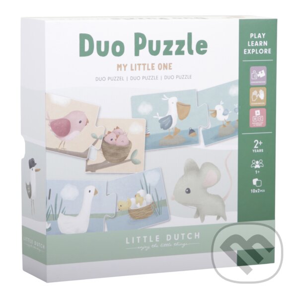 Puzzle: Duo puzzle - Kvety a motýle (Little Dutch). Little Dutch, 2022