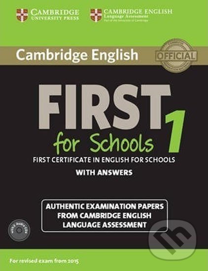 Levně Cambridge English First for Schools 1: (2015 Exam) Student´s Book Pack - kniha z kategorie Jazykové učebnice a slovníky