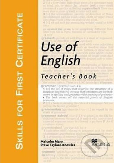 Skills for First Certificate Use of English Teacher Book - Malcolm Mann, MacMillan, 2003