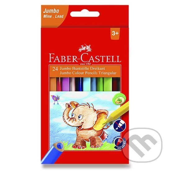 Levně Pastelky Jumbo trojhranné set 24 farebné