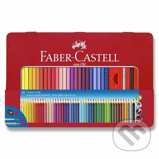 Levně Pastelky akvarelové Colour Grip set 48 ks (plechová krabička)