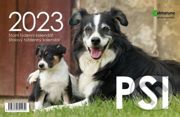 Kalendář 2023: Psi, stolní, týdenní, Almatyne, 2022
