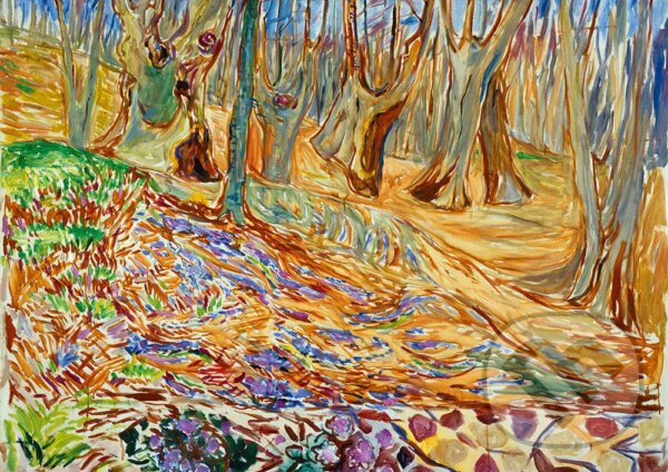 Levně Edvard Munch - Elm Forrest in Spring, 1923 - puzzle z kategorie Umelecké