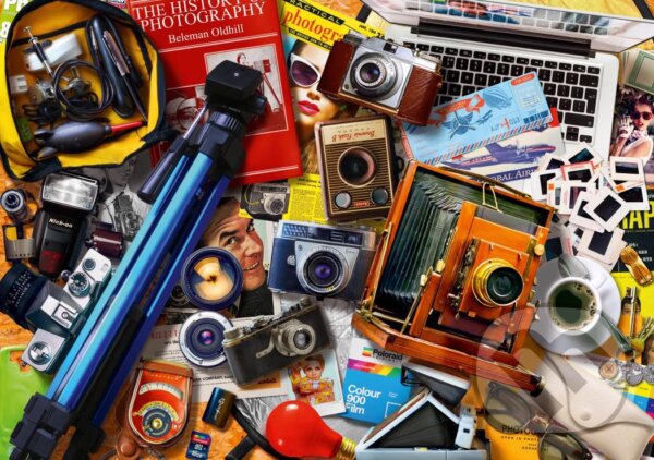 Levně Retro Camera Tabletop - puzzle z kategorie Umelecké