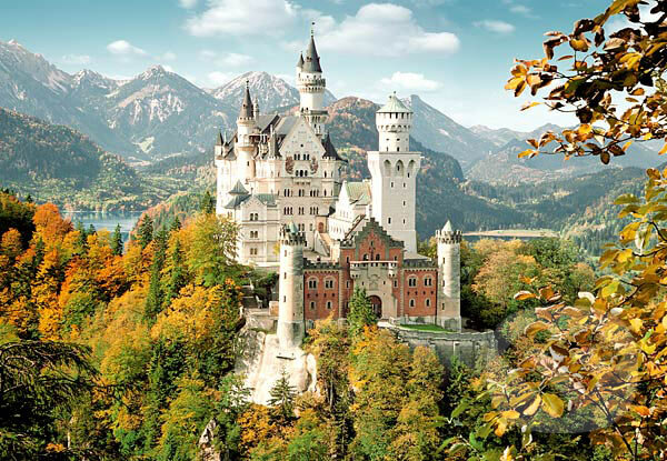 Puzzle: Zámok Neuschwanstein, Nemecko (Castorland)