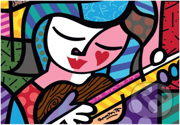 Levně Romero Britto - Girl with guitar - puzzle z kategorie Umelecké