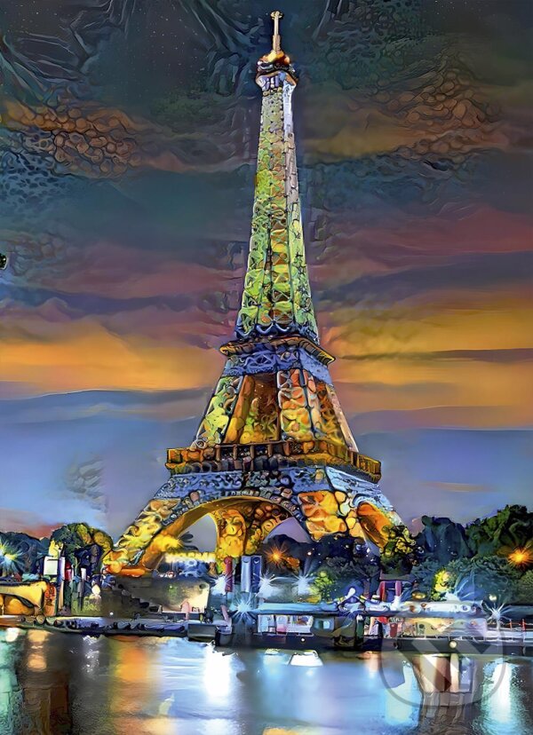 Levně Eiffel Tower at Sunset, Paris, France - puzzle z kategorie Umelecké