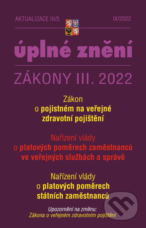 Levně Aktualizace III/5 / 2022 - pojistné na veřejné zdravotní pojištění