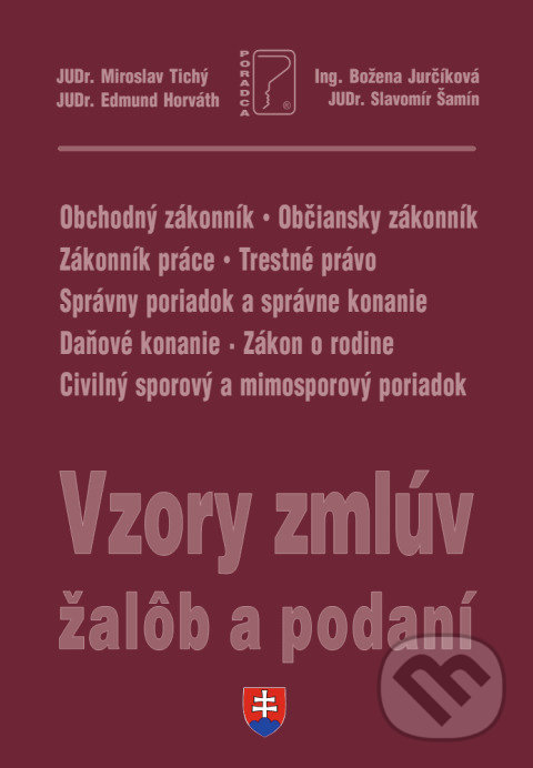 Levně Vzory zmlúv, žalôb a podaní 2022 (+ CD s editovateľnými vzormi) - kniha z kategorie Právo