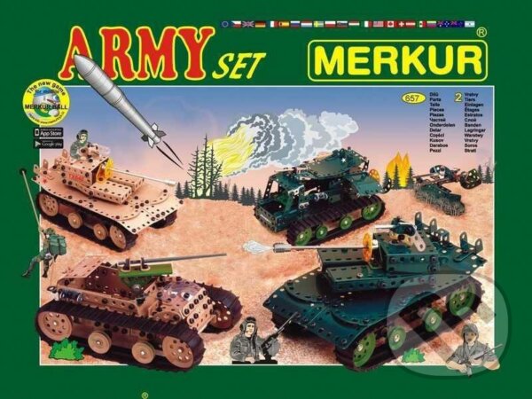 Levně Merkur Army Set (657 dílů, 40 modelů) - hra z kategorie Stavebnice