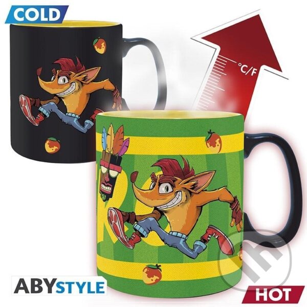 Levně Crash Bandicoot meniaci sa keramický Hrnček 460 ml - Nitro