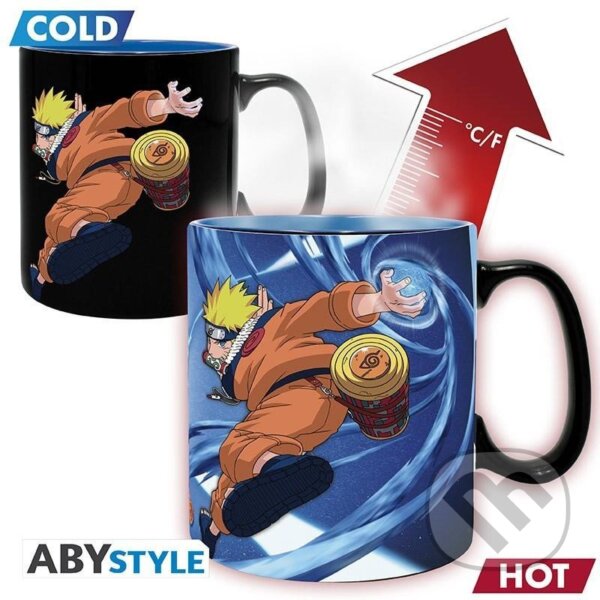 Levně Naruto meniaci sa keramický Hrnček 460 ml - Naruto & Sasuke