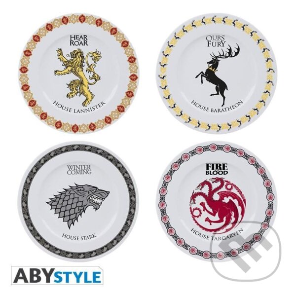 Levně Game of Thrones - Porcelánové taniere sada 4 ks