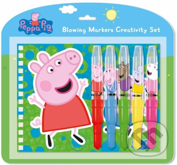 Levně Peppa Pig - Set s foukacími fixy a notesem - kniha z kategorie Omaľovávanky