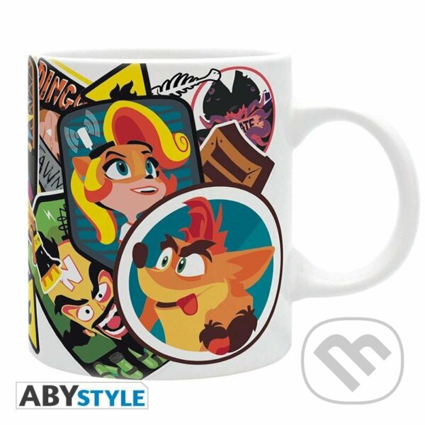 Levně Crash Bandicoot keramický hrnček 320 ml - Sticker Crash
