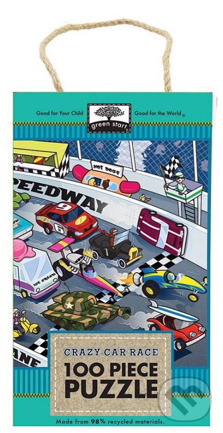 Puzzle: Green Start 100-Piece Puzzles: Crazy Car Race (Innovative Kids)