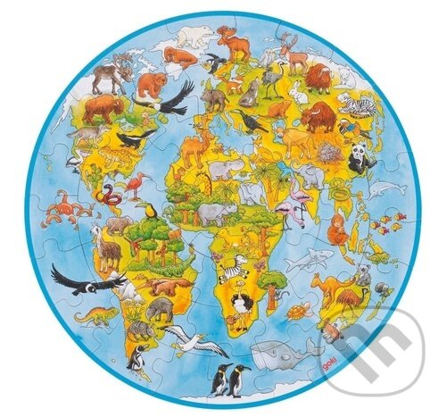 Levně Svět XXL (Dřevěné kulaté puzzle) - puzzle z kategorie Maxi dieliky