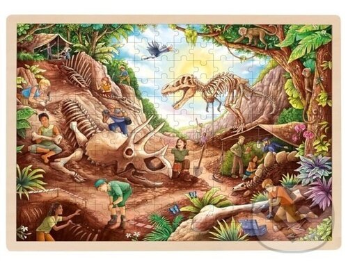 Levně Dinosauří vykopávky (Dřevěné puzzle) - puzzle z kategorie 60 – 300 dielikov