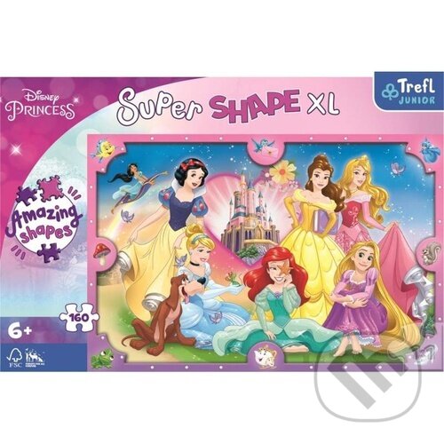 Levně Super Shape XL Disney princezny (Růžový svět) - puzzle z kategorie 15 – 60 dielikov