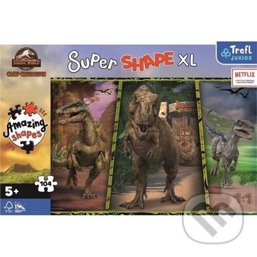 Levně Super Shape XL Jurský svět (Křídový kemp) - puzzle z kategorie 15 – 60 dielikov