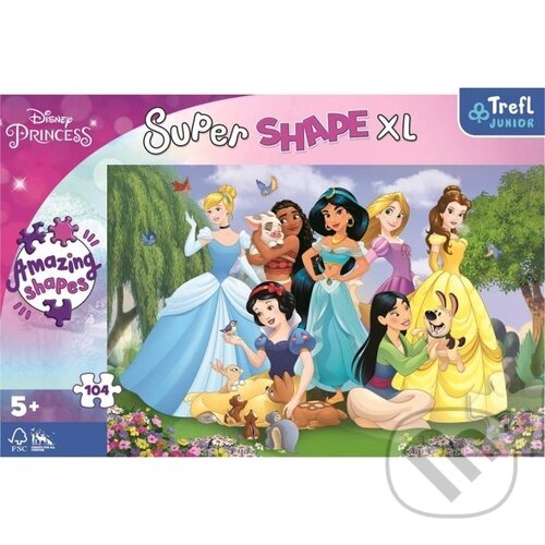 Levně Super Shape XL Disney princezny (V zahradě 104 dílků) - puzzle z kategorie Maxi dieliky