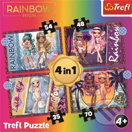 TREFL Rainbow High: Módní panenky 4v1 35,48,54,70 dílků